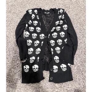 Hot Topic Skull cardigan sweater